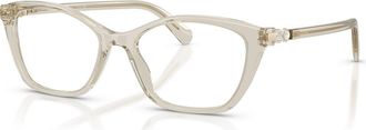 Swarovski 52mm Rectangle optical glasses in Beige at Nordstrom