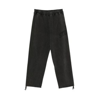 St&uuml;ssy Faded Graphic Fleece Pant - Heren - Broeken - Zwart - Maat: S Fleece