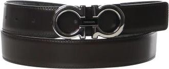 Ferragamo Reversible Gancini Belt - Heren - Riemen - Zwart - 115 CM - Leer - Accessoires