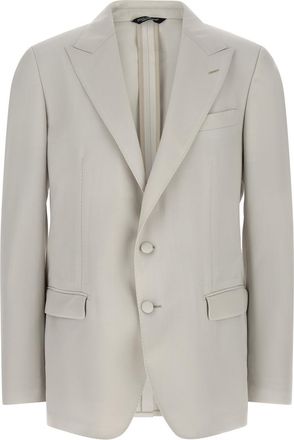 Dolce & Gabbana Light Grey Peaked Lapel Blazer