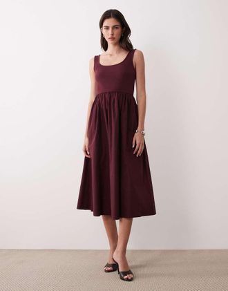 Nobody's Child Colorado - Vestito midi a coste rosso intenso