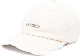 Jacquemus La Casquette Artichaut Cap - Dames - Petten - Wit - 60 CM - Katoen - Accessoires