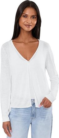 Tommy Bahama Adeline Cardigan Womens Sweater White : LG (US 12-14), Linen/Viscose