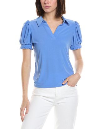 CeCe by Cynthia Steffe Cece Split Neck Collared Top