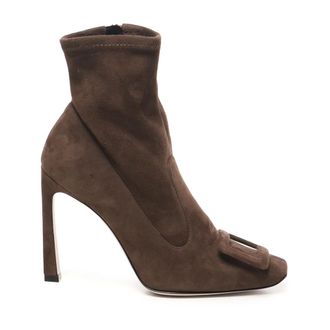 Roger Vivier Heeled Boots, female, Brown, Size: 8 US Trompette Ankle Boots