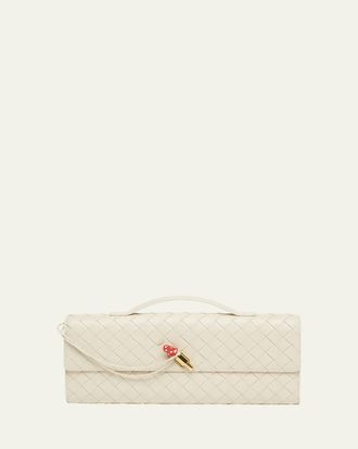 Bottega Veneta Andiamo Leather Clutch Bag