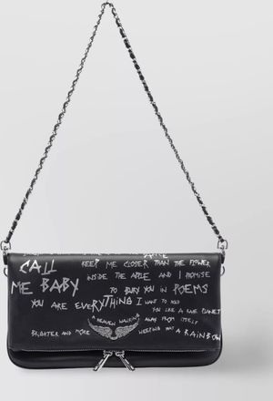 Zadig&Voltaire shoulder rock graffiti chain strap bag