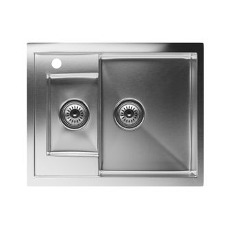 Klarstein Klarstein Fregadero Titansteel 61 X 50 Cm 2 Cubetas Inoxidable Resistente Al Calor