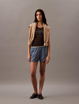 Calvin Klein Jeans Calvin Klein Womens Archive Logo Fleece Shorts - Blue - XS