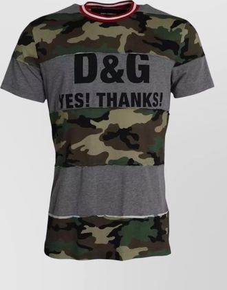 Dolce & Gabbana printed cotton crew neck t-shirt