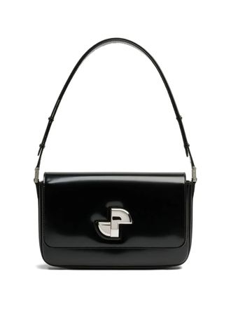 Patou Le Classic Lock leren schoudertas - Zwart