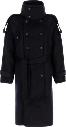 Ferragamo Heren, Mantels, Blauw, Maat: M Wol