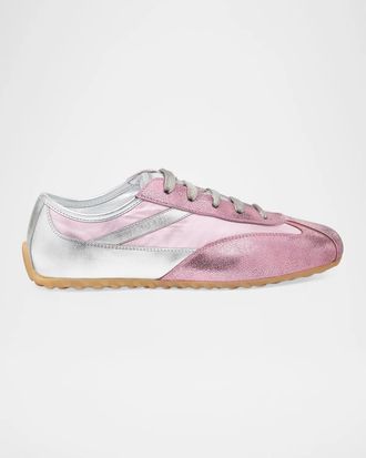 Alexander McQueen Boxe Metallic Low-Top Sneakers