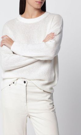 Lisa Yang Maglia girocollo in misto cashmere e seta a maniche lunghe