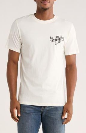 Goodie Two Sleeves Antisocial Introverts Club Graphic T-Shirt in Natural at Nordstrom Rack, Size X-Large