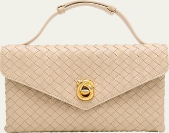 Bottega Veneta Knot Lock Leather Top-Handle Bag