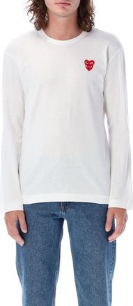 Comme Des Garçons White Crewneck Logo T-Shirt