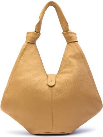 Behno Large Nelli Pebble Leather Hobo Bag in Bisque at Nordstrom