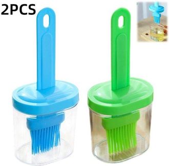 No Brand Brocha Para Aceite Con Botella Multiusos, Cabezal De Silicona, Ideal Para Salsas, Barbacoa Y Reposter&iacute;a. Perfecta Para Asar, Hornear, Aplicar Salsas, 