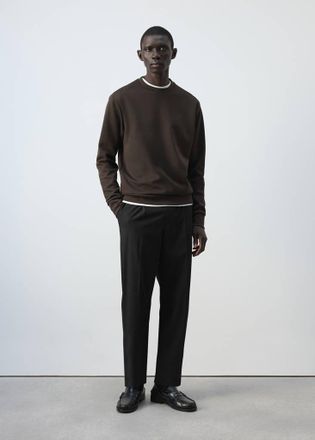 Mango Felpa 100% cotone regular-fit marrone - Uomo - XXL - MANGO MAN