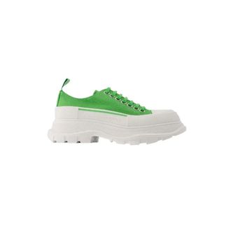スニーカー alexander mcqueen Sea green leather Tread Slick sneakers Alexander Mcqueen NEW ALEXANDER MC QUEEN SHOES 627225 THREAD