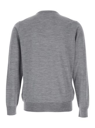 Lardini Wool-Silk-Cashmere Blend Sweater - Gray