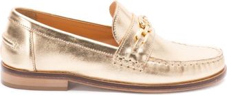 Twin-Set Mocassini in pelle metallizzata - Oro