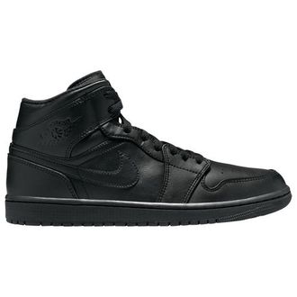Nike Jordan Mens AJ 1 Mid - Basketball Shoes Black/Black/Black Size 10.0
