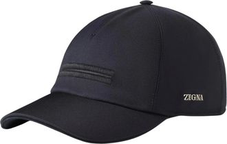 Ermenegildo Zegna Baseballpet - Heren - Accessoires - Blauw - Maat: M Katoen