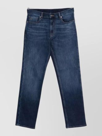 Emporio Armani denim cotton trousers belt loops pockets