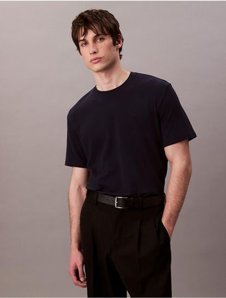 Calvin Klein Mens Cotton Combed Rib Classic T-Shirt - Navy - 2XL