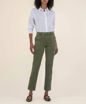 Kut from the Kloth Elizabeth Straight Jean In Olive