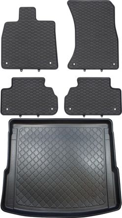 OEM Audi Q5 Ii Fy Suv Desde Enero De 2017. Juego De Alfombrillas De Goma Para Coche + Alfombrilla Para Maletero