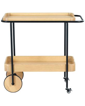 Safavieh Couture Malek Wood & Metal 2 Shelf Bar Cart