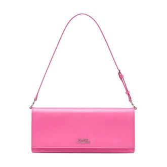 Marc Jacobs Shoulder Bags, female, Pink, Size: ONE SIZE Fuchsia Leather Flower Cutout Shoulder Bag