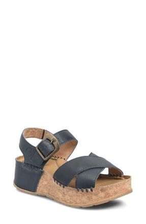 B&oslash;rn Kaiya Platform Sandal in Navy Leather at Nordstrom, Size 10