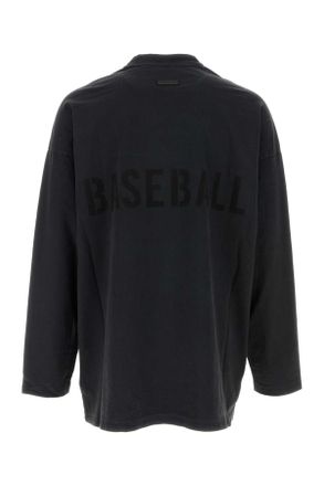 Fear of God Mens Oversized Cotton With Graphic Print T-Shirt Black