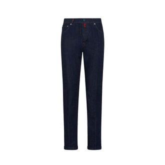 Kiton Jeans, Heren, Blauw, W31, Katoen, 5-Pocket Jeans