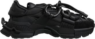 Dolce & Gabbana Black Low Top Space Lace Up Sneakers Mens Shoes