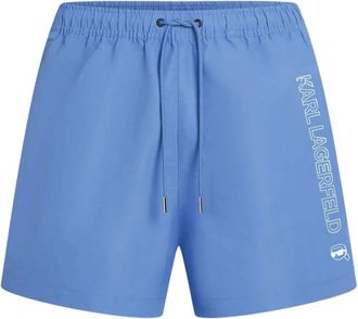 Karl Lagerfeld Ikon Shine Short - Heren - Strandmode - Blauw - M - Polyester - Badmode