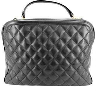 Chanel Pre-owned Matelasse Handbag - Dames - Pre-owned - Zwart - Maat: ONE Size Leer