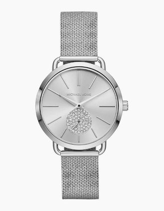 Michael Kors Womens Michael Kors MK3843 Portia Silver Dial Ladies Watch