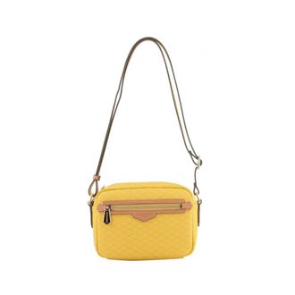 Pourchet Tassen, Dames, Geel, ONE Size, Leer, Le Petit port&eacute; travers