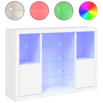 Berkfield Home Sideboards with LED Lights 3 pcs White Engineered Wood