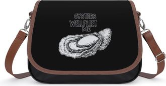 Generic Oysters Wellfleet Me Leather Crossbody Bags for Women Messenger Handbag Purse Shoulder Bag