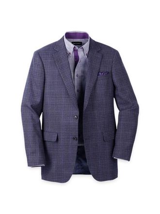 Paul Fredrick Cotton Blendsingle Breasted Notch Lapel Sport Coat in Purple at Nordstrom, Size 42L