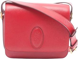 Saint Laurent Pre-owned LE 61 Leren Schoudertas - Dames - Vintage Schoudertas - Rood - ONE Size - Leer - Vintage