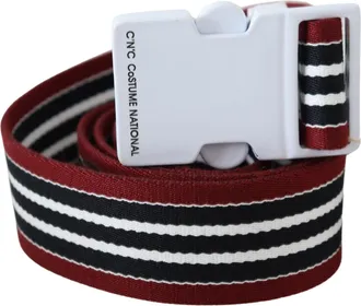 Costume National Mens Black Cotton And Canvas Regular Belt