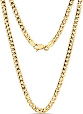 Devata Cuban Chain Necklace in 14K Gold in Yellow Gold at Nordstrom, Size 18