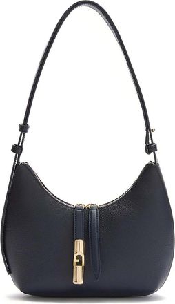 Furla Goccia S Shoulder Bag In Blue Leather